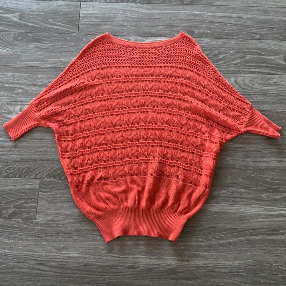 Coral oversized knit tunic (never worn)